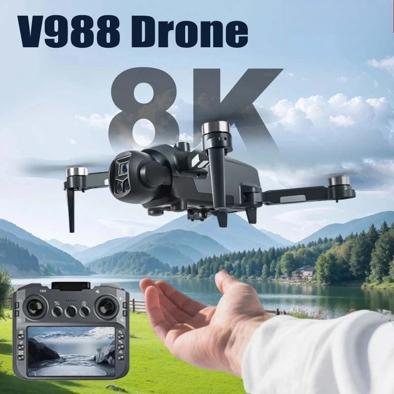 Original V988 Drone 8K HD Dual - Drone Surveying ulasan dan harga